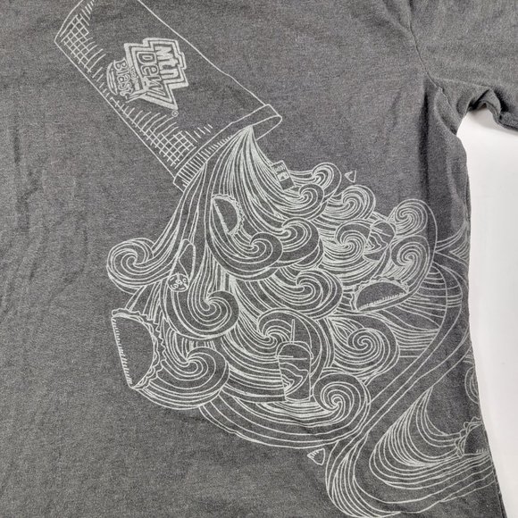 Taco Bell Mountain Dew Baja Blast Employee Crew T Shirt Womens Medium Gray - Picture 3 of 9